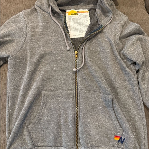 Aviator Nation Jackets & Blazers - Aviator Nation BOLT HOODIE - HEATHER GREY Size M